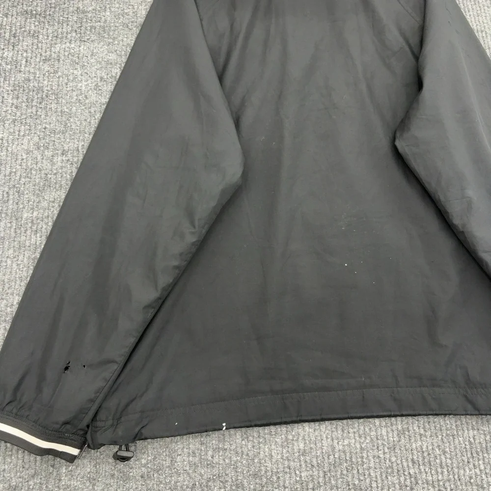 Nike Baseball Windbreaker Mens L Black Polyester V-Neck Pullover Sportswear